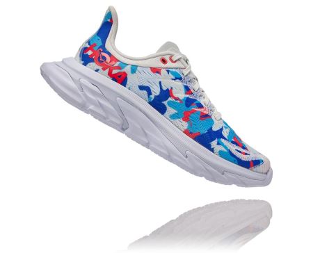 Hoka One One Clifton Edge Geometric - Tenis Mulher Azuis / Azuis Floral | PT-kBNRmbt